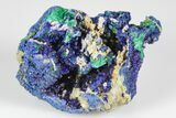 Sparkling Azurite Crystals with Malachite - Laos #178144-1